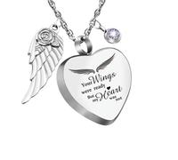 DOTUIARG Gioielli per cremazione per cenere - Urna per ancoraggio Collana Urna di rose e fiori da ricordo Gioielli commemorativi in cenere per donne uomini