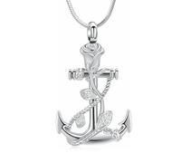 DOTUIARG Gioielli per cremazione per cenere - Urna per ancoraggio Collana Urna di rose e fiori da ricordo Gioielli commemorativi in cenere per donne uomini