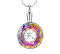 DOTUIARG Gioielli per cremazione per ceneri Collana di urna per donne uomini Ciondolo commemorativo di cristallo Regalo amati