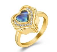 DOTUIARG Gioielli per cremazione per il cuore di cenere con anello di urna con ali d'angelo ricordo delle persone care per donne