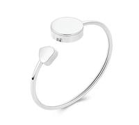 DOTUIARG Gioielli per cremazione rotondi in acciaio inox 316L per le ceneri braccialetto per urna commemorativa femminile