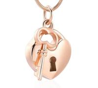 DOTUIARG Gioielli per cremazione Urna Collane per le ceneri Chiave in acciaio inox con il mio cuore Urna Ciondolo commemorativo Portacenere Regalo