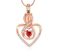 DOTUIARG Gioielli per cremazione Urna in forma di cuore d'amore Collana di ceneri per donne Gemellanti commemorativi