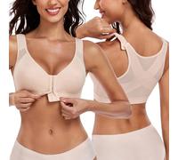 DotVol Reggiseno da Donna con Chiusura Frontale Senza Ferretti Effetto Push-up correggere la Postura Stile Bralette Taglie Forti per l'uso Quotidiano Lo Sport Dopo Un Intervento Chirurgico