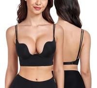 DotVol Reggiseno da Donna con Schiena Nuda spingendo su Deep Spoon Biancheria intimaDoppio Nero 2B