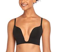 DotVol Reggiseno Donna Floreale Reggiseno con Ferretto Comfort Intimo Leggero Imbottito Profondo U Nero 4C