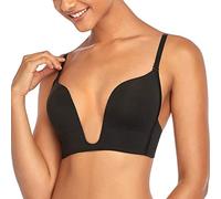 DotVol Reggiseno Donna Floreale Reggiseno con Ferretto Comfort Intimo Leggero Imbottito Profondo U Nero 4B