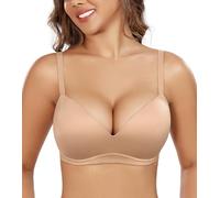 DotVol Reggiseno Imbottito Donna Push Reggiseno Comodo Giornaliero Senza Cornice Beige 2E