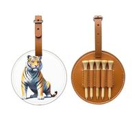 Dotwork Tiger - Borsa portaoggetti per tee da golf, facile da trasportare e più efficiente per giocare a golf, colore: Marrone