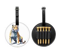 Dotwork Tiger - Borsa portaoggetti per tee da golf, facile da trasportare e più efficiente per giocare a golf, colore: Nero