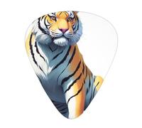 Dotwork Tiger - Set di 12 plettri per chitarra, sottili, medi e spessi, adatti per chitarra, basso, chitarra elettrica e ukulele