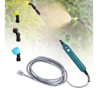 DOUBFIVSY Spruzzatore Elettrico a Batteria per Piante, Nebulizzatore a Pressione Automatico con 3 Beccuccio Regolabile e 3M Tubo, Visualizzazione di Potenza, Pompa Spruzzino Giardino