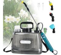 DOUBFIVSY Spruzzatore Elettrico a Batteria per Piante, Nebulizzatore a Pressione da Giardino con 3 Beccuccio Regolabile, Spruzzatore a Zaino Irroratrice a Pressione Automatica, Trasparente (8L)