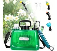 DOUBFIVSY Spruzzatore Elettrico a Batteria per Piante, Nebulizzatore a Pressione da Giardino con 3 Beccuccio Regolabile, Spruzzatore a Zaino Irroratrice a Pressione Automatica, Trasparente (Verde 8L)