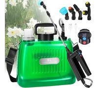 DOUBFIVSY Spruzzatore Elettrico per Piante da 5L, Aggiornato Nebulizzatore a Pressione da Giardino con 4 Ugelli Regolabile, 3 Velocità Regolabile, Indicatore di Livello della Batteria (5L)