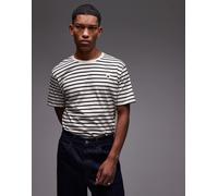 Double A By Wood Wood - Ace - T-shirt in cotone a righe color nero e bianco con logo S