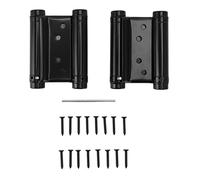 Double Action Spring Hinge | Stainless Steel Automatic Closing Gate Hinge | Auto Closing Hinge for Fence Gates/Cabinet Doors/Wardrobes | Black Coated, 30,000 + Uses