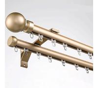 Double ain Rod Set - Sistema di binari in alluminio a 2 strati per tende scorrevoli e velate - Accessori Clete - Disponibile in d, Grigio, Bianco, Nero - 3,2 m / 10.5ft