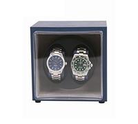 Double Automatic Watch Winder 2+0 Watches Storage Boxes 5 Rotation Modes (Blue)