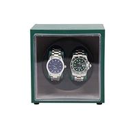 Double Automatic Watch Winder 2+0 Watches Storage Boxes 5 Rotation Modes (Green)