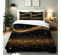 Double Bedding Set Black Gold Wave, AQ1659