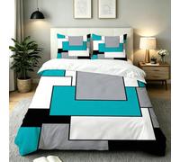 Double Bedding Set Blue Black Geo, AQ2217
