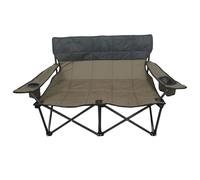 Double Camping Chair, Two Person Camping Chair, Breathable Stable Portable Lounge, Sturdy Weather-Resistant Material, Easy Fold Design, Ideal for Patio, Backyard, Outdoor Relaxation