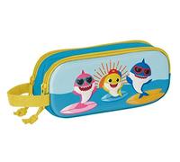Double Carry-All Baby Shark 3D Blue 21 X 8 X 6 Cm NUOVO