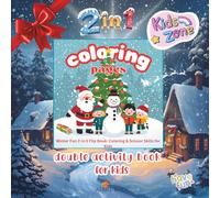 Double Christmas Activity Book For Kids: Winter Fun 2-in-1 Flip Book: Coloring & Scissor Skills for Kids