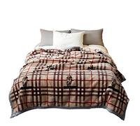 Double Coral Fleece Blanket Winter Thick Fleece Blanket Quilt Bed Cover Blanket Sheet (Color : A Size : 150 * 200cm)