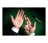 Double Cross 4.0 Trucco magico Gimmicks trasferimento inchiostro trucchi magici puntelli puntelli per mago Street Puntelli (nero)