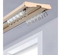 Double CurtainSystem, supporto a soffitto preforato e facile da installare per tende di peso medio, soluzione versatile per l'arredamento della casa, migliora il design degli interni