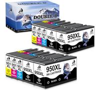 DOUBLE D 950XL 951XL Cartucce d'inchiostro compatibili per HP 950XL/951XLmultipack per HP Officejet Pro 8100 8610 8600 8615 8620 8625 8660 251dw 276dw (4 Nero, 2 Ciano, 2 Magenta, 2 Giallo)