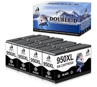 DOUBLE D 950XL per HP 950XL/951XL Multipack per Cartucce HP Officejet Pro 8100,Cartucce HP Officejet Pro 8600, compatibili con HP Officejet Pro 8610 8600 8615 8620 8625 8660 251dw 276dw (4BK)