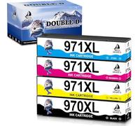 DOUBLE D 970XL 971XL Cartucce d'inchiostro per HP 970 XL 971 XL,4-Pack