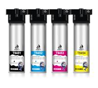 DOUBLE D Cartucce d'inchiostro aggiornate T9451 T9452 T9453 T9454 funzionano per Epson WorkForce Pro WF-C5710DWF WF-C5790DWF WF-C5210DW WF-C5290DW Epson WF-C5710 WF-C5790 WF-C5210 WF-C5290, confezione