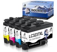 DOUBLE D LC3237XL Cartucce per Brother LC3237XL per MFC-J5945DW,4 Pack | Per LC-3237 LC3237 XL,per Brother MFC-J5945DW/MFC-J6945DW/MFC-J6945DW/HL-J6000DW/HL-J6100DW,1BK/1C/1M/1Y