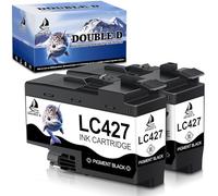 DOUBLE D LC427 Cartucce d'inchiostro per Brother LC427 LC427 XL compatibili con MFC-J5955DW,MFC-J6955DW, MFC-J6955DW, MFC-J6957DW, HL-J6010DW (2 Nero)