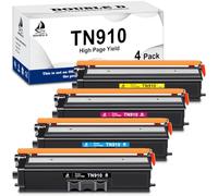 DOUBLE D TN910 TN 910 Toner compatible per Brother TN910 TN-910,4 Pack | per HL-L9310CDW HL-L9310CDWT HL-L9310CDWTT MFC-L9570CDW MFC-L9570CDWT, 9000 Pagine (1 Nero, 1 Ciano, 1 Magenta,1 Giallo)