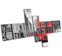 Double Decker Bus London Red City MULTI TELA parete arte foto stampa