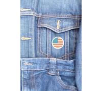 Double Denim USA Flag Notebook: For School, College, Country Music Lovers and Fashionistas 6" x 9" Blank Lined 120 Pages Journal Notepad