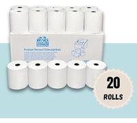 Double Dragon, 20 rotoli di carta termica da 80 x 50 mm, senza BPA, per POS, EPOS, registratori di cassa, compatibile con stampanti Epson 80 mm, Square, Star Micronics TSP100/TSP143
