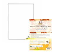 Double Dragon 50 Fogli di Carta Adesiva A4 Bianca Opaca, Etichette Universali Personalizzabili per Stampa Inkjet e Laser, Etichette per Indirizzo, Asciugatura Rapida, Con Retro Adesivo