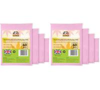 Double Dragon - 60 Buste Auto-adesive Grigie & Rosa | Sicure, Resistenti e Durature | 4 Misure (15 per Tipo) per Spedizioni e Consegne (Confezione da 2)