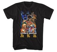 Double Dragon - Poster - Classici Americani - T-Shirt Nera Unisex Manica Corta