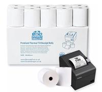 Double Dragon Rotolo di Carta Termica Premium 80 x 80 mm per Stampante EPOS, Terminale POS, Registratore di Cassa [Confezione da 10]