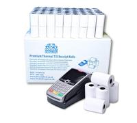 Double Dragon, Rotolo di ricevuta termica premium da 57 x 40 mm per macchina per carte di credito PDQ, POS, EPOS, registratore di cassa [Confezione da 200]