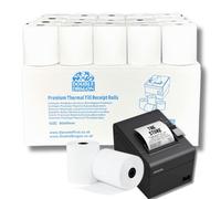 "Double Dragon, rotolo di ricevuta termica Premium da 80 x 80 mm per stampante EPOS, terminale POS, registratore di cassa [Pacco da 60] "