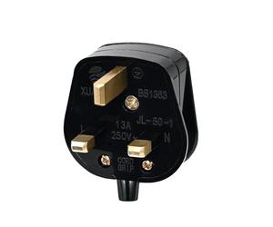 Double Dragon Spina UK 13 Amp 3-Pin | Spina elettrica riutilizzabile ad alta resistenza | Materiale PC ignifugo durevole e sicuro | Certificato BS1363 & BSI (nero)