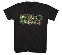 Double Dragon - Vintage Logo - American Classici - Solido Nero Adulto Corto Mani